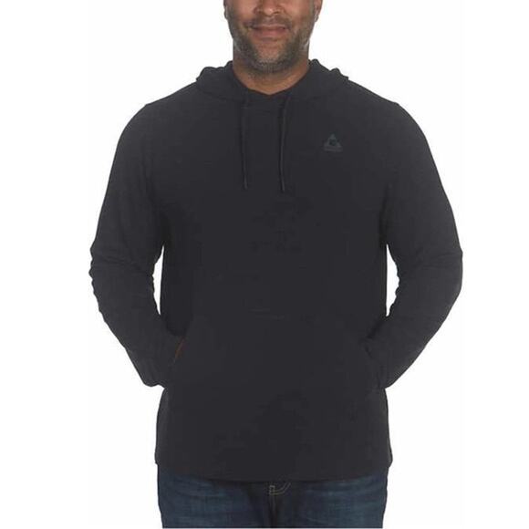 GERRY Hoodie XL Men Black Logo Stretch Long-Sleeve Kangaroo Pockets - Picture 1 of 9